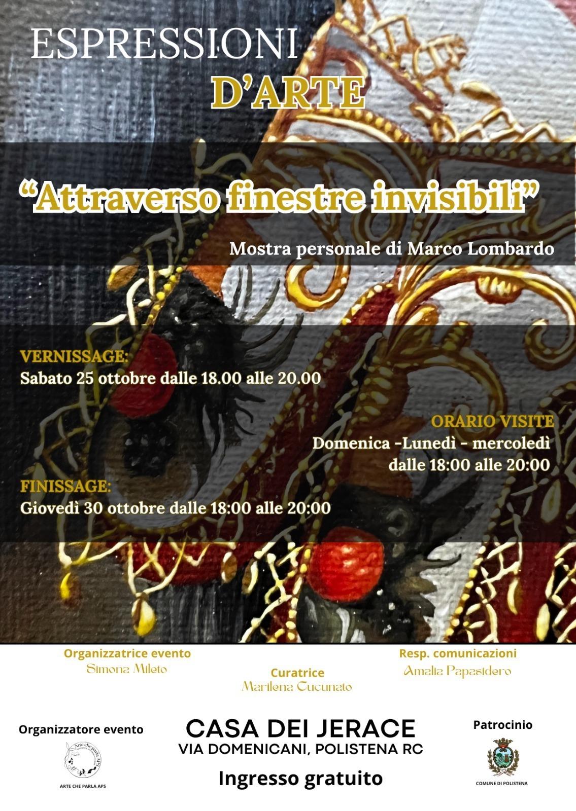 evento locandina attraverso finestre invisibili
