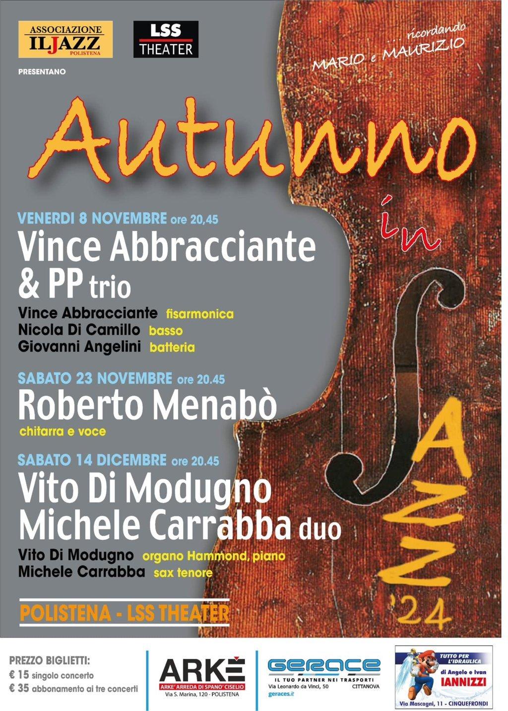 evento locandina autunno in jazz