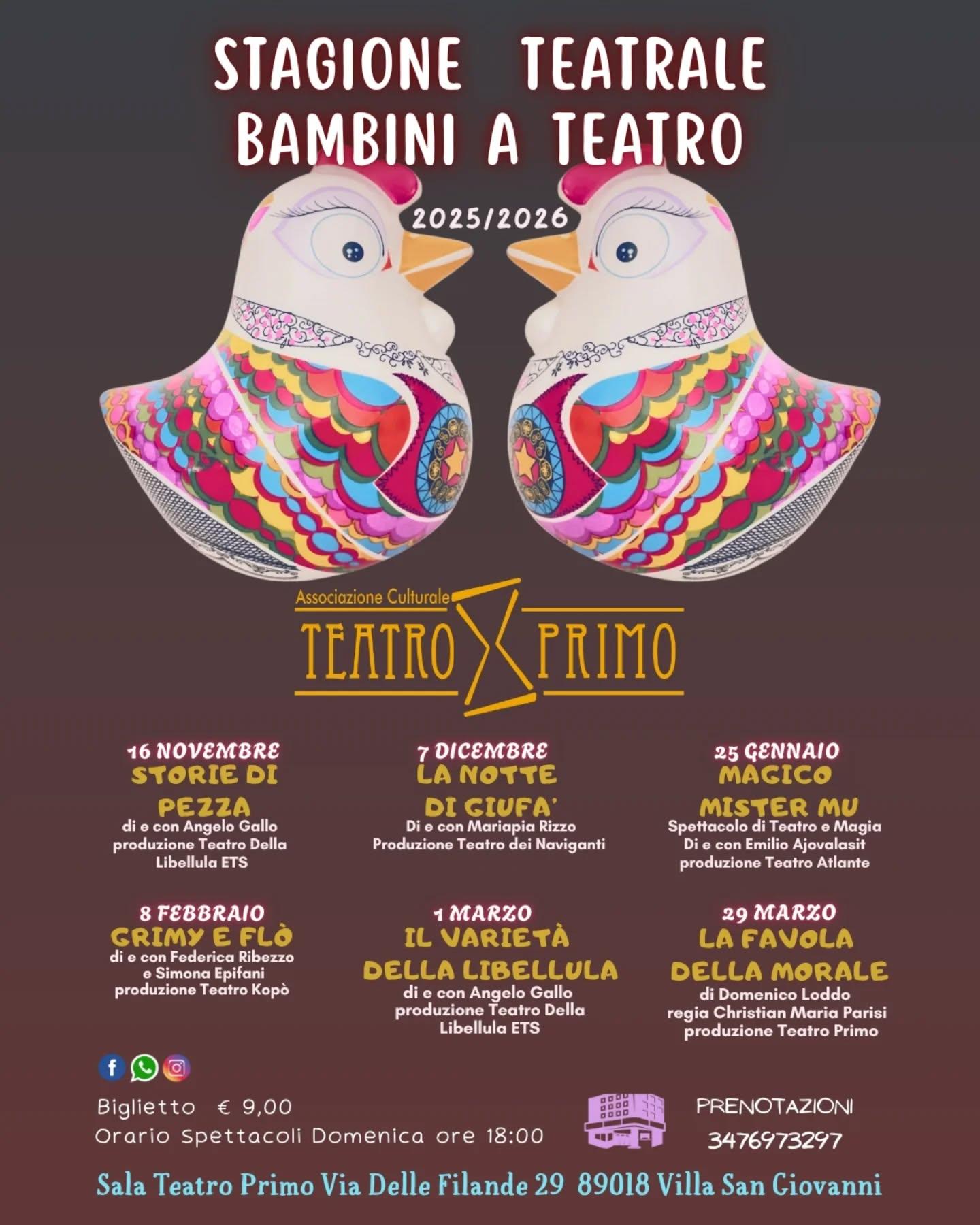 evento locandina bambini a teatro 2025 2026