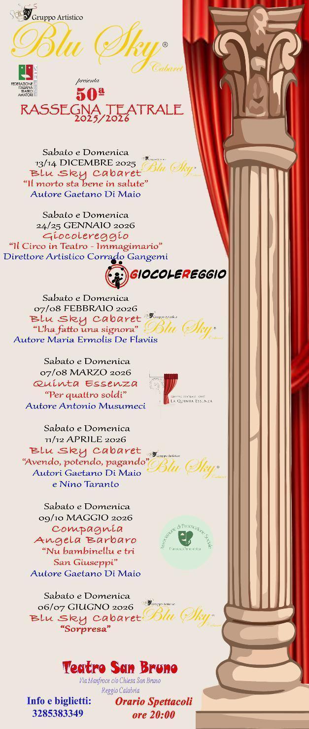 evento locandina blu sky cabaret 2025 2026