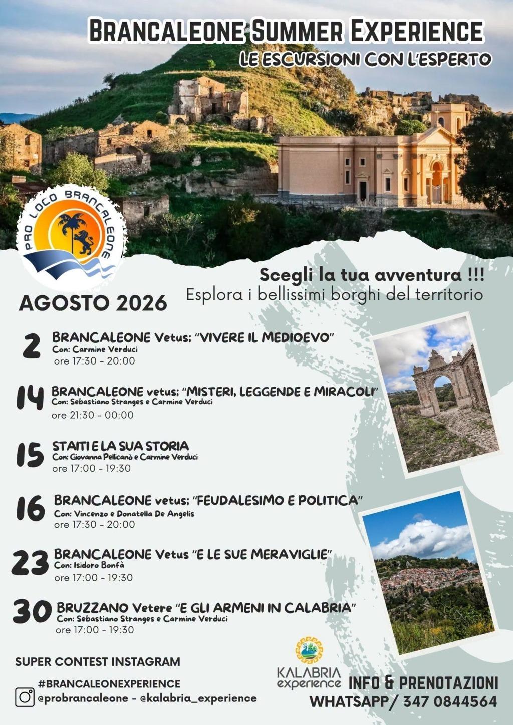 evento locandina brancaleone summer experience
