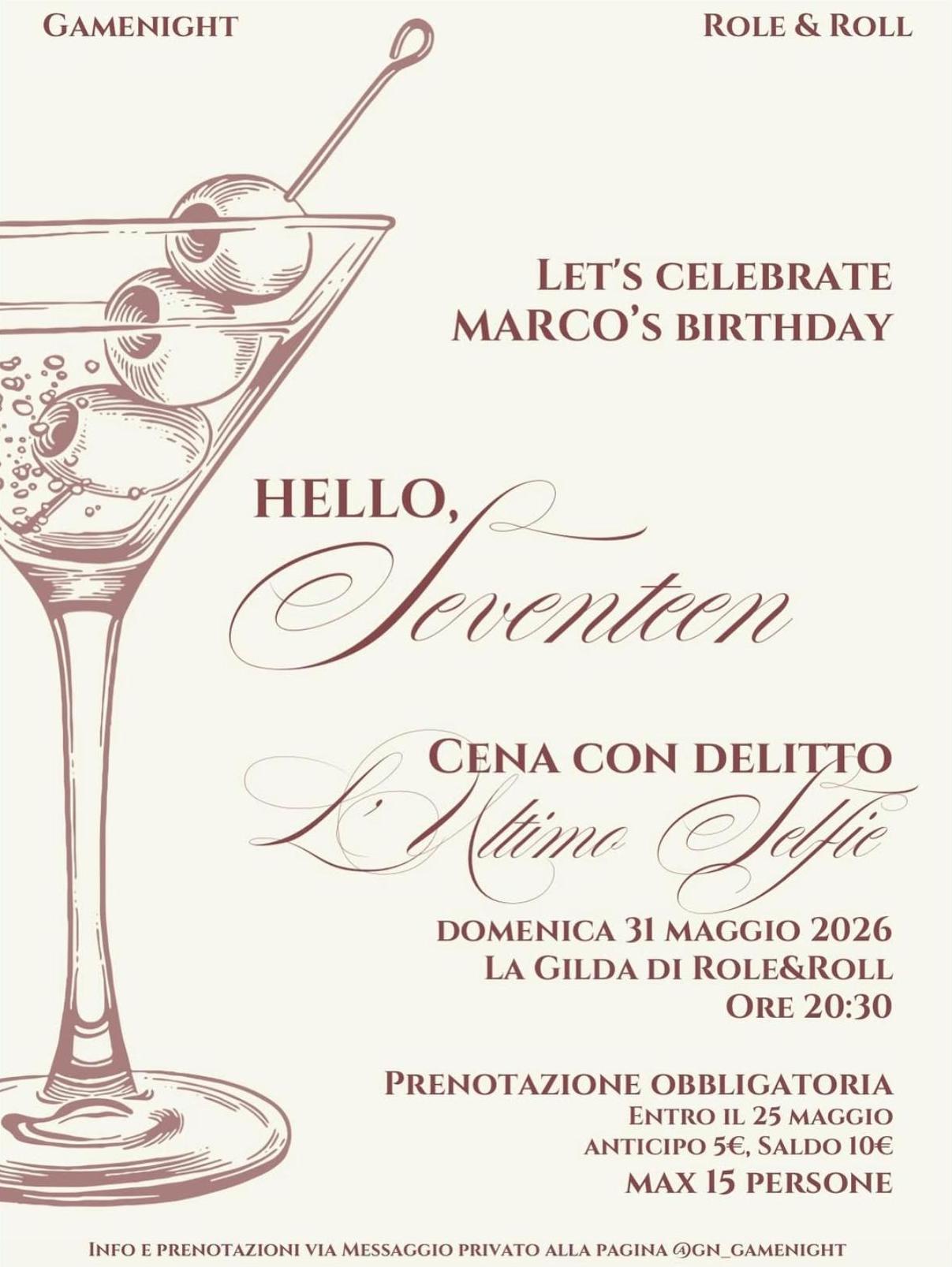 evento locandina cena con delitto