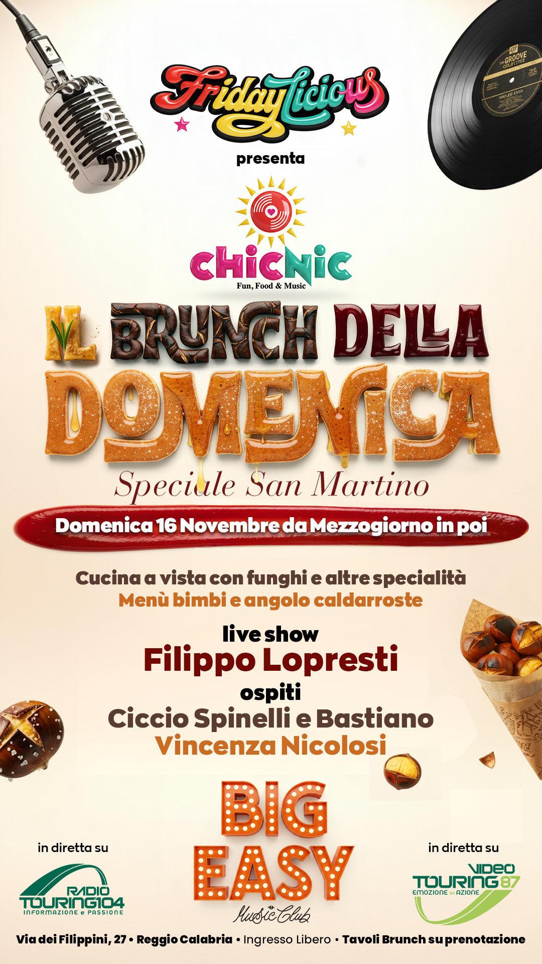 evento locandina chic nic il brunch della domenica