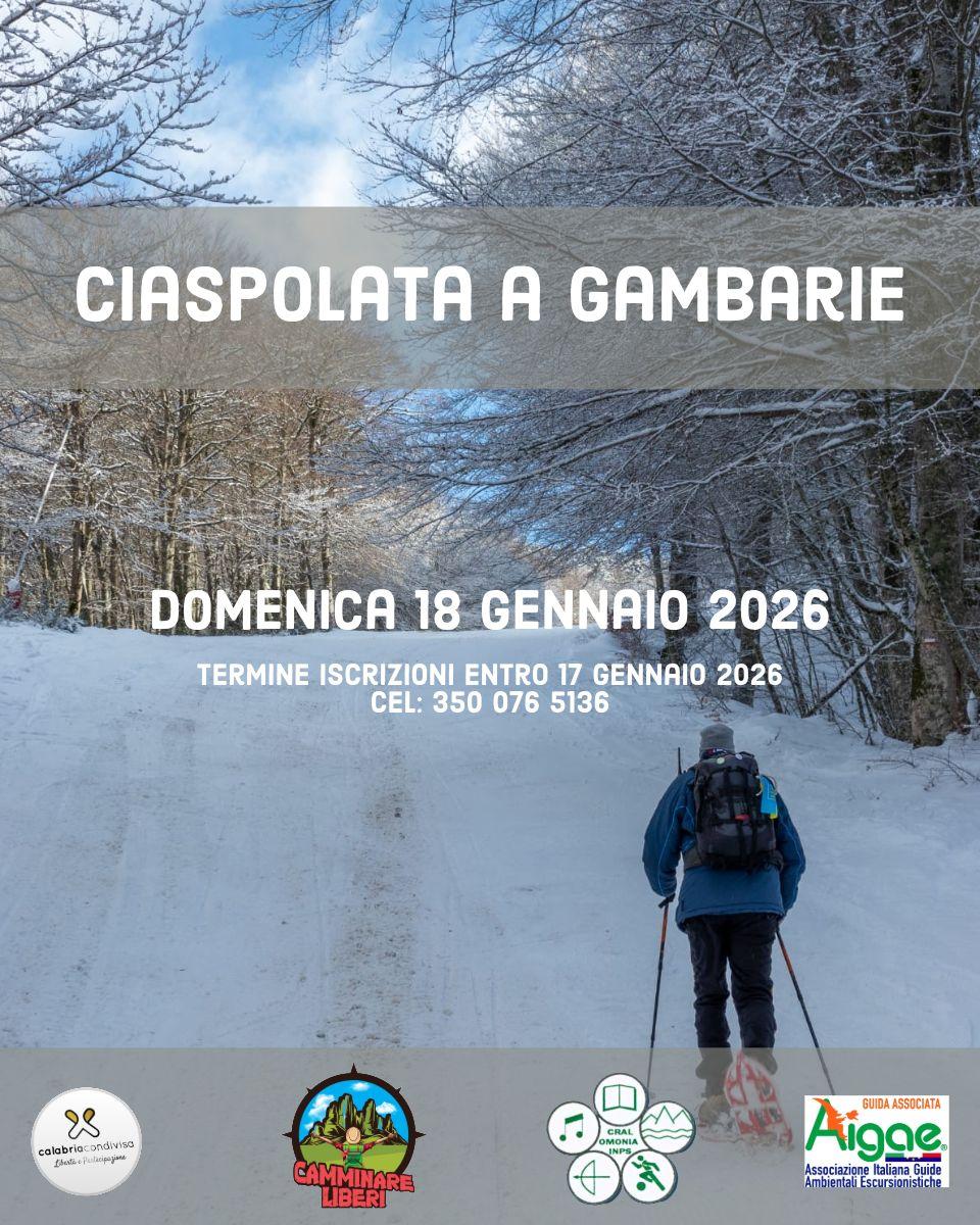 evento locandina ciaspolata a gambarie