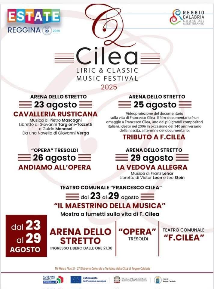 evento locandina cilea liric e classic music festival 2025