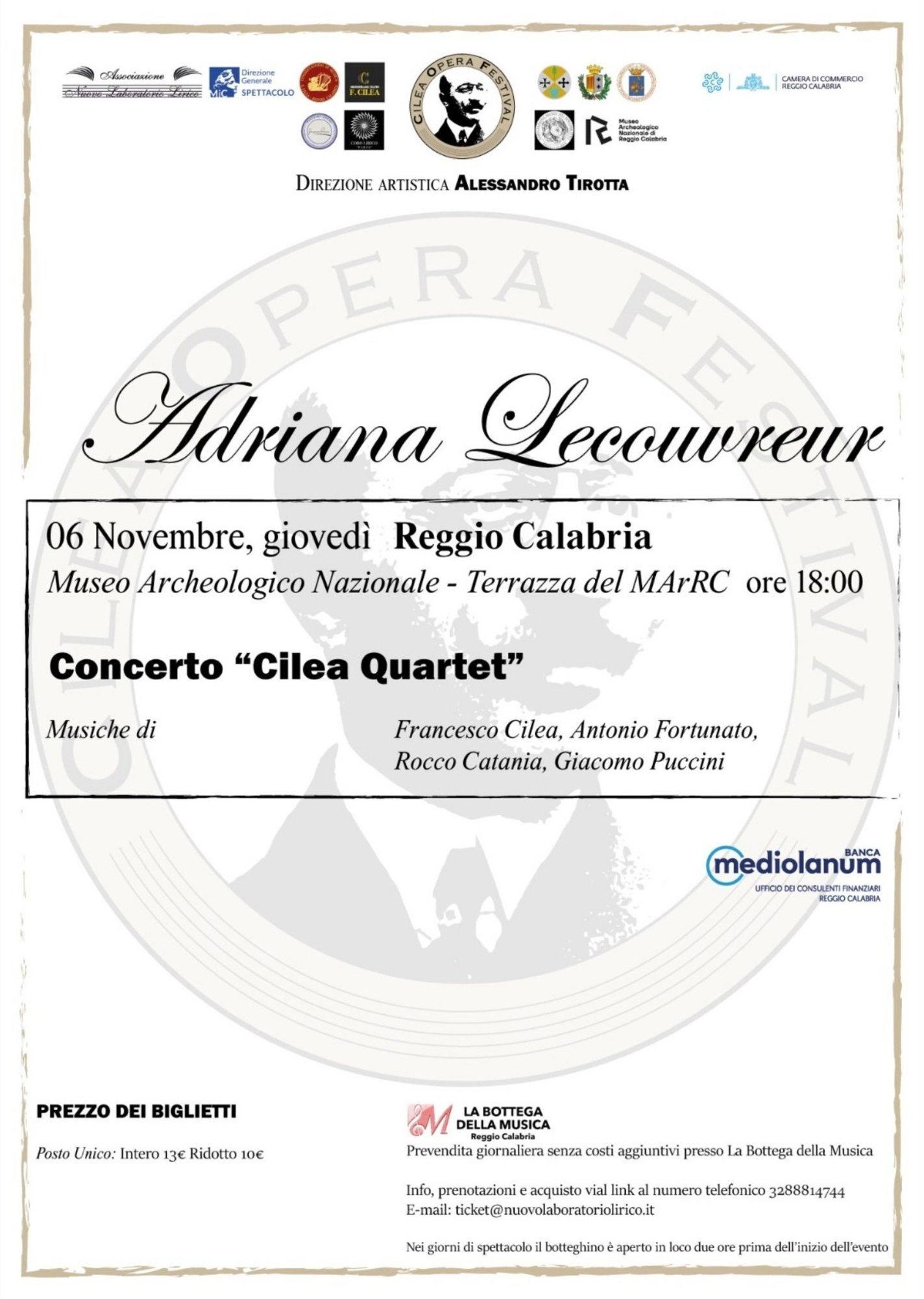 evento locandina cilea quartet