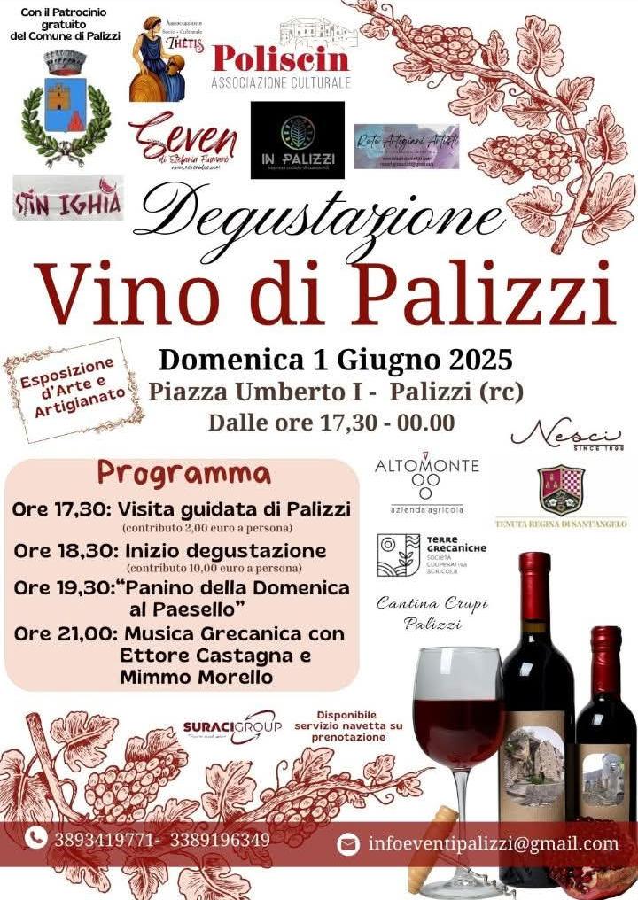 evento locandina degustazione vino di palizzi