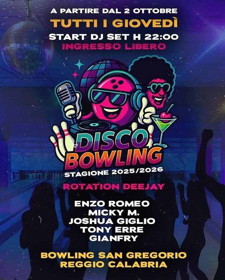 evento locandina disco bowling