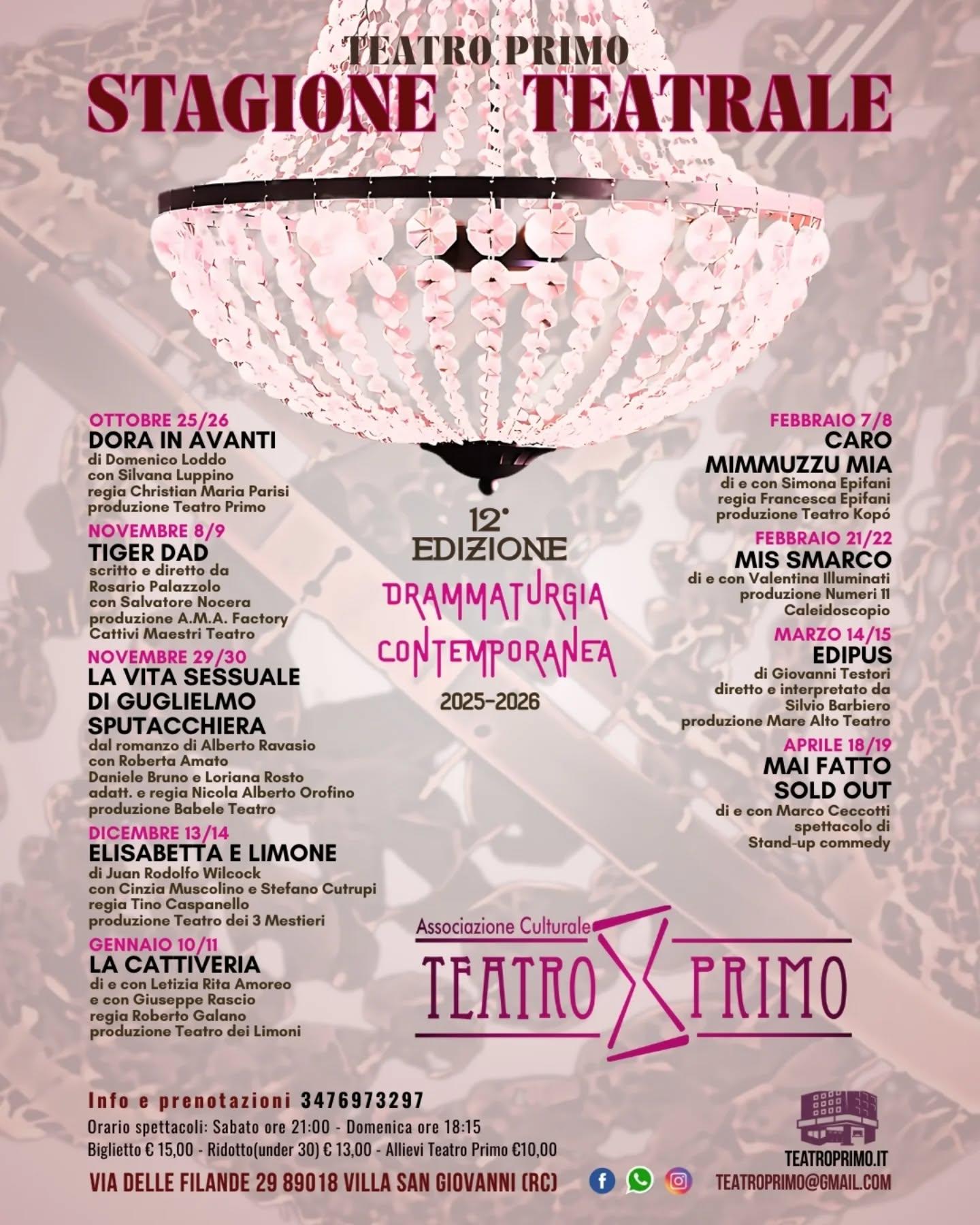 evento locandina drammaturgia contemporanea 2025 2026