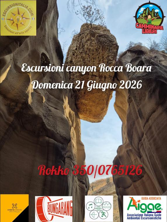 evento locandina escursione canyon rocca boara