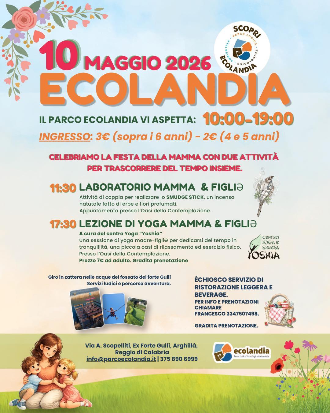 evento locandina festa della mamma a ecolandia