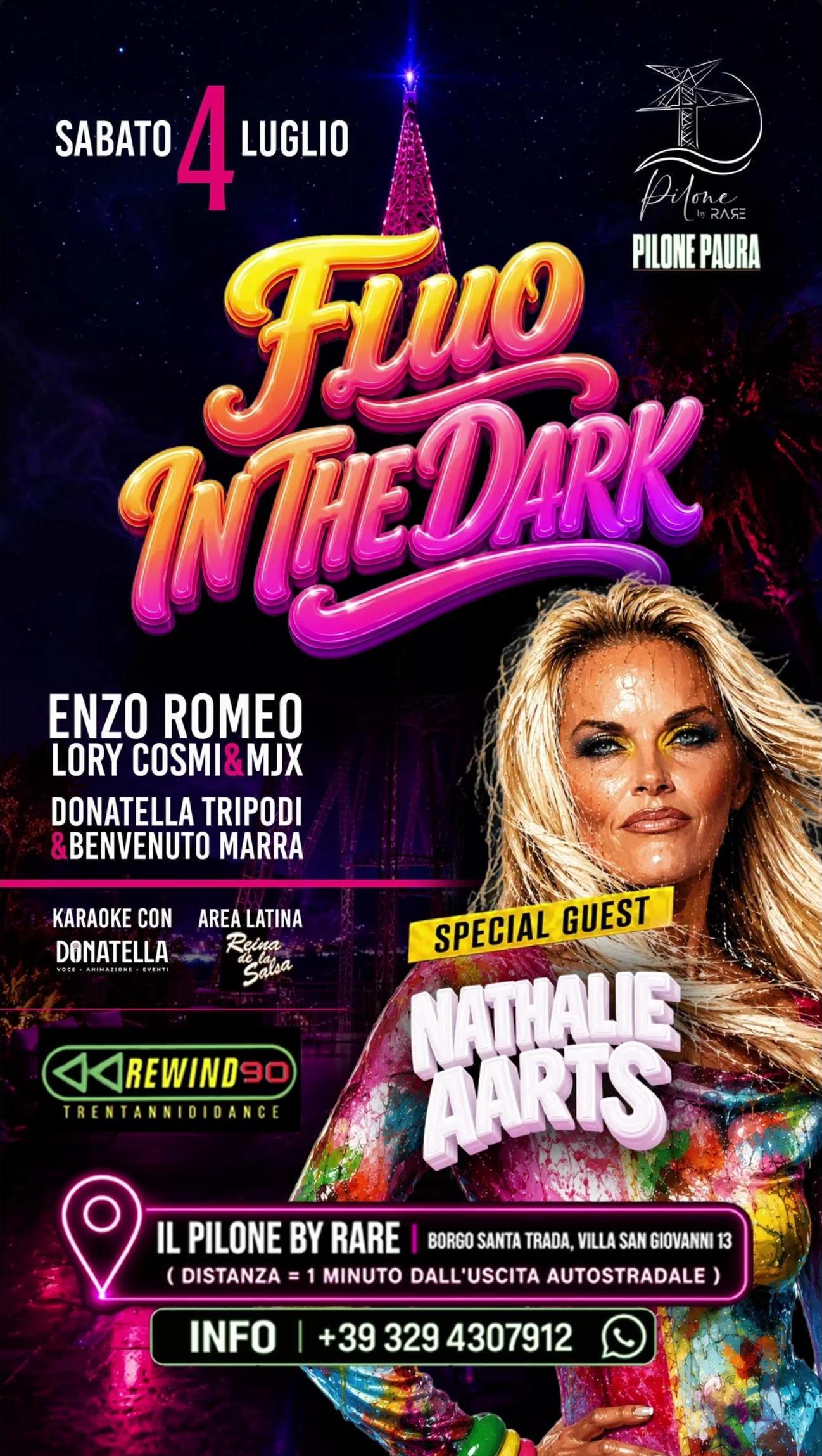 evento locandina fluo in the dark