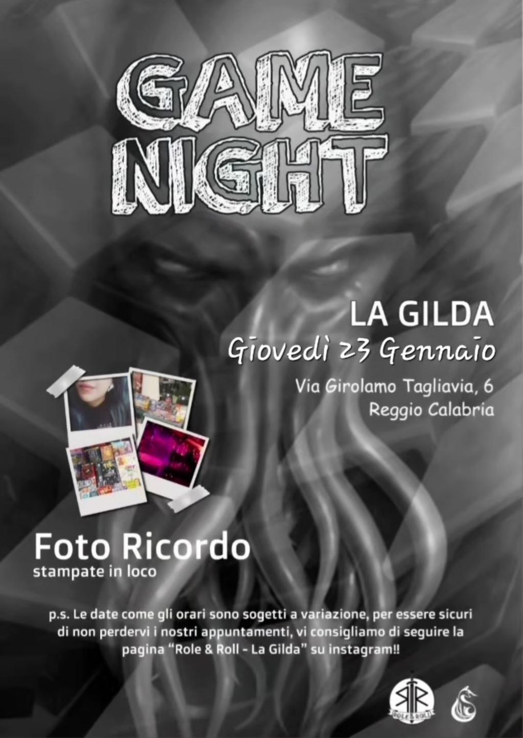 evento locandina game night