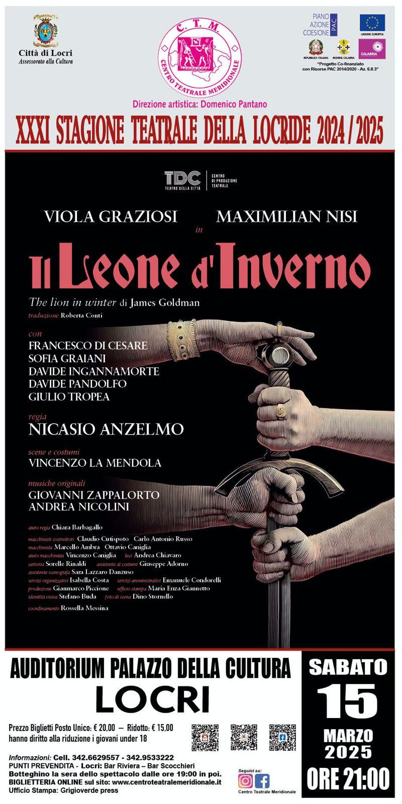 evento locandina il leone d inverno locri