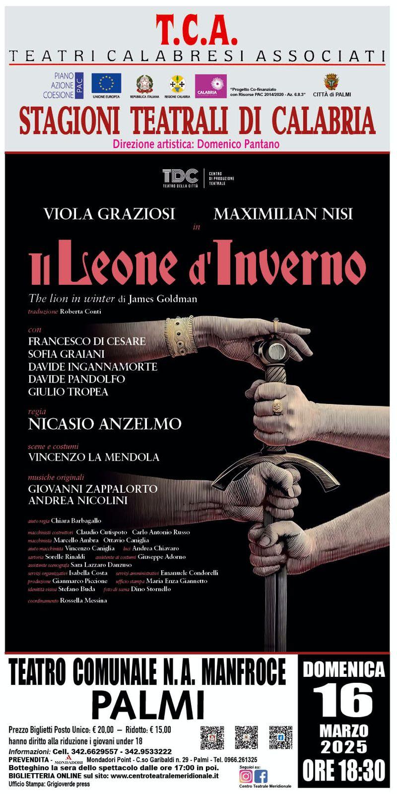 evento locandina il leone d inverno palmi