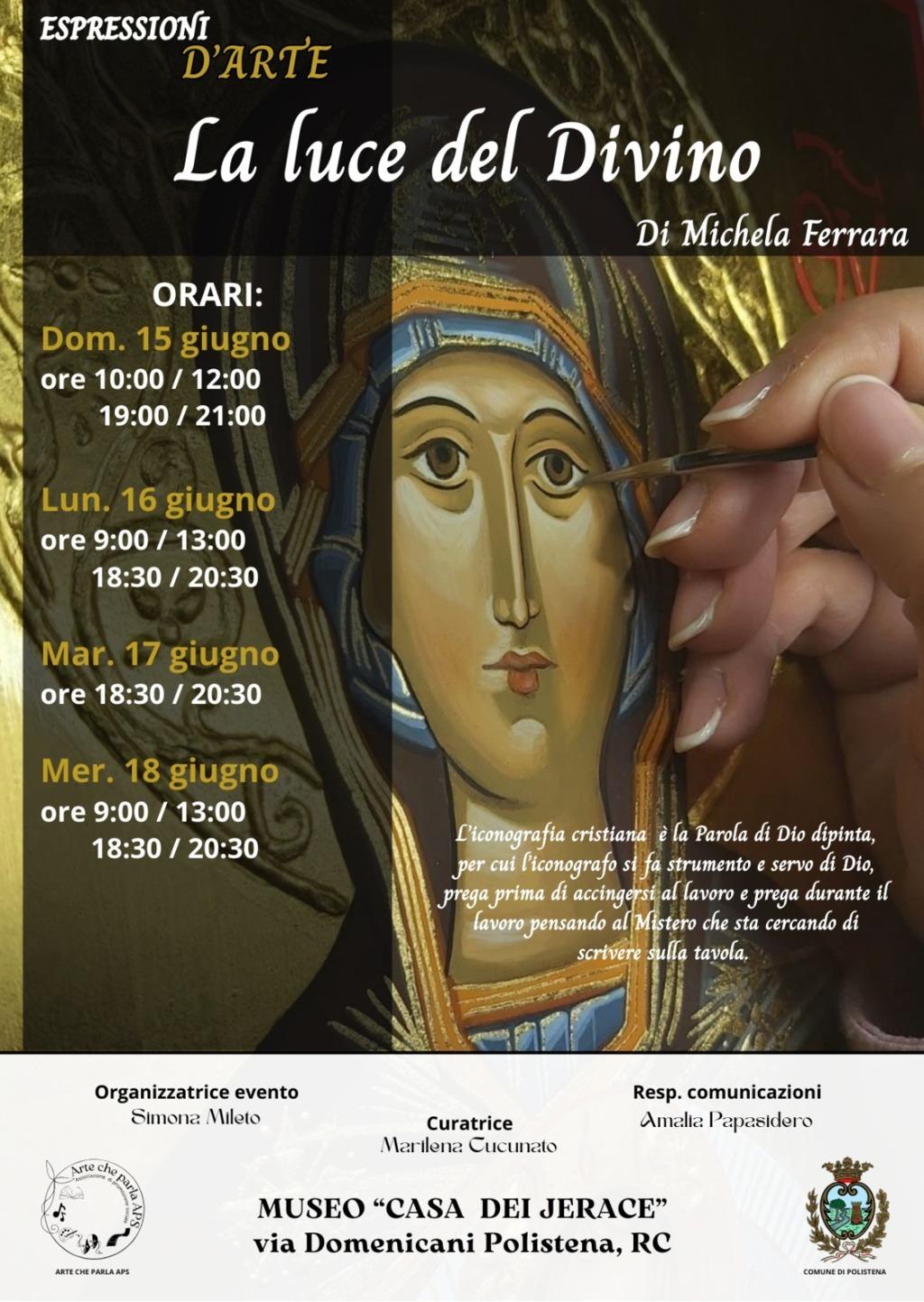 evento locandina la luce del divino