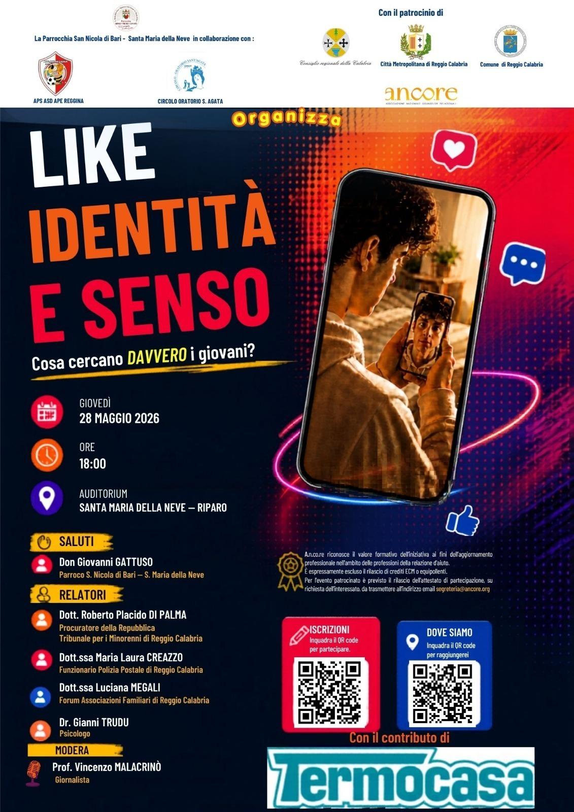 evento locandina like identita e senso
