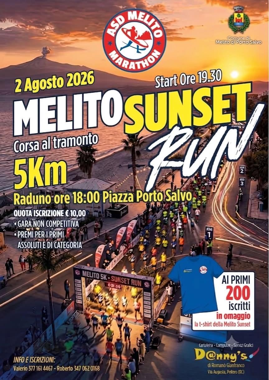 evento locandina melito sunset run