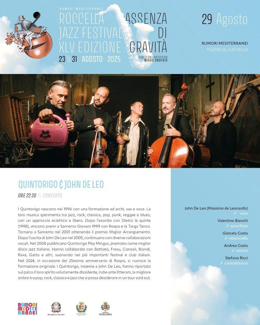 evento locandina quintorigo e john de leo