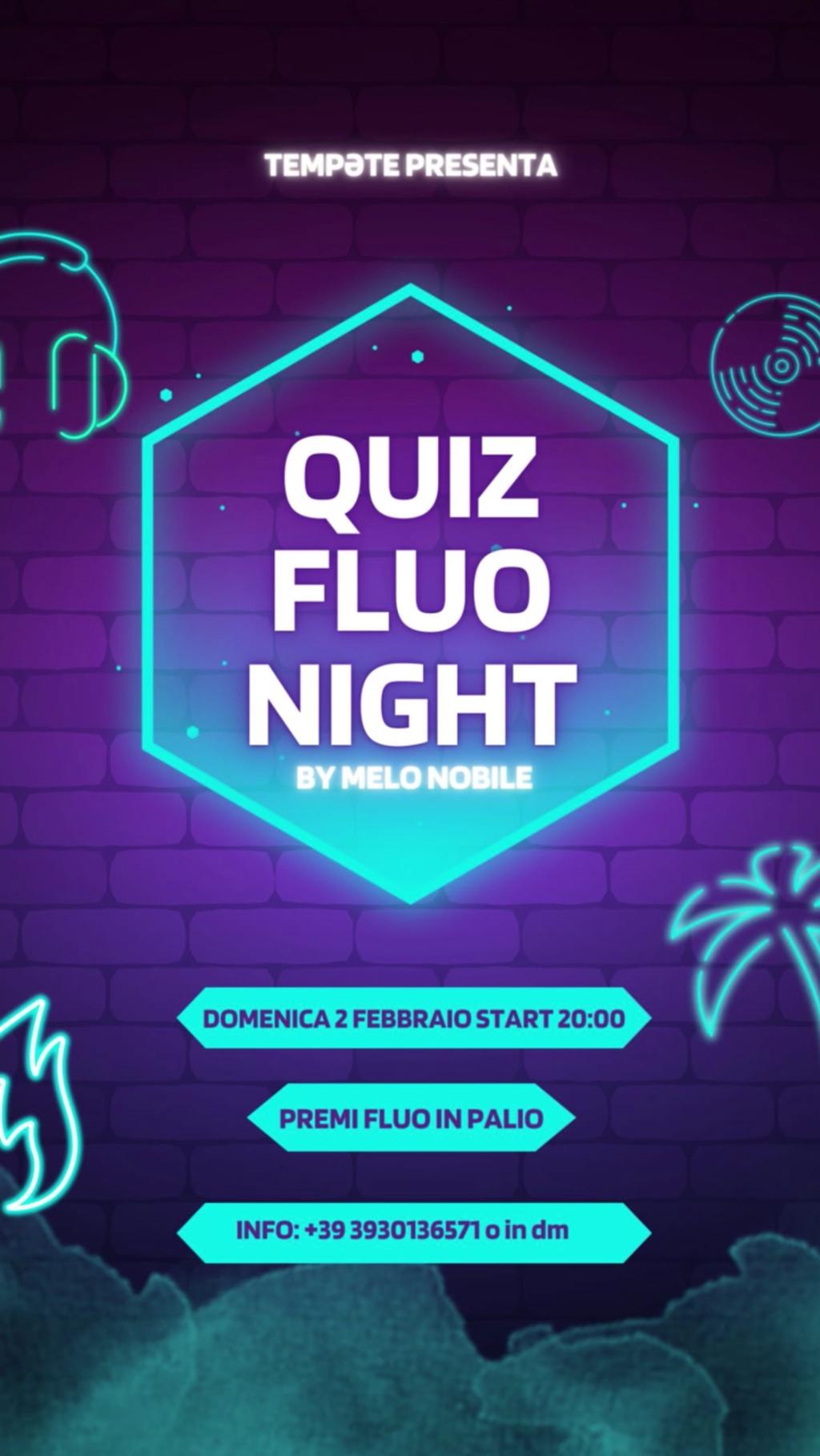 evento locandina quiz fluo night