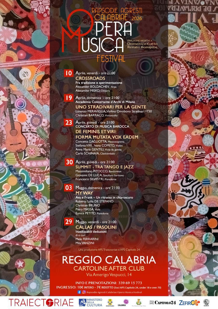evento locandina rapsodie agresti calabriae opera musica festival 2026