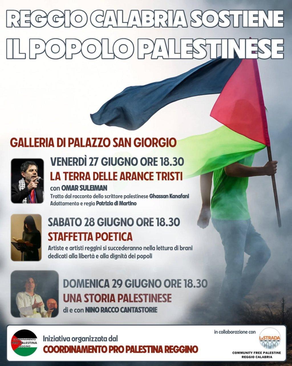 evento locandina reggio calabria sostiene il popolo palestine