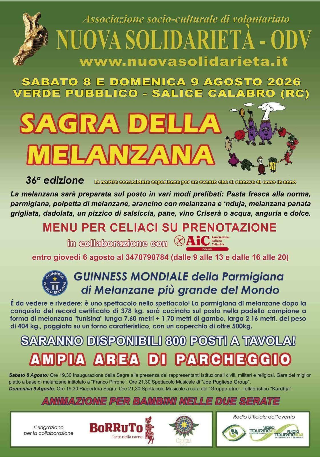evento locandina sagra della melanzana 2026