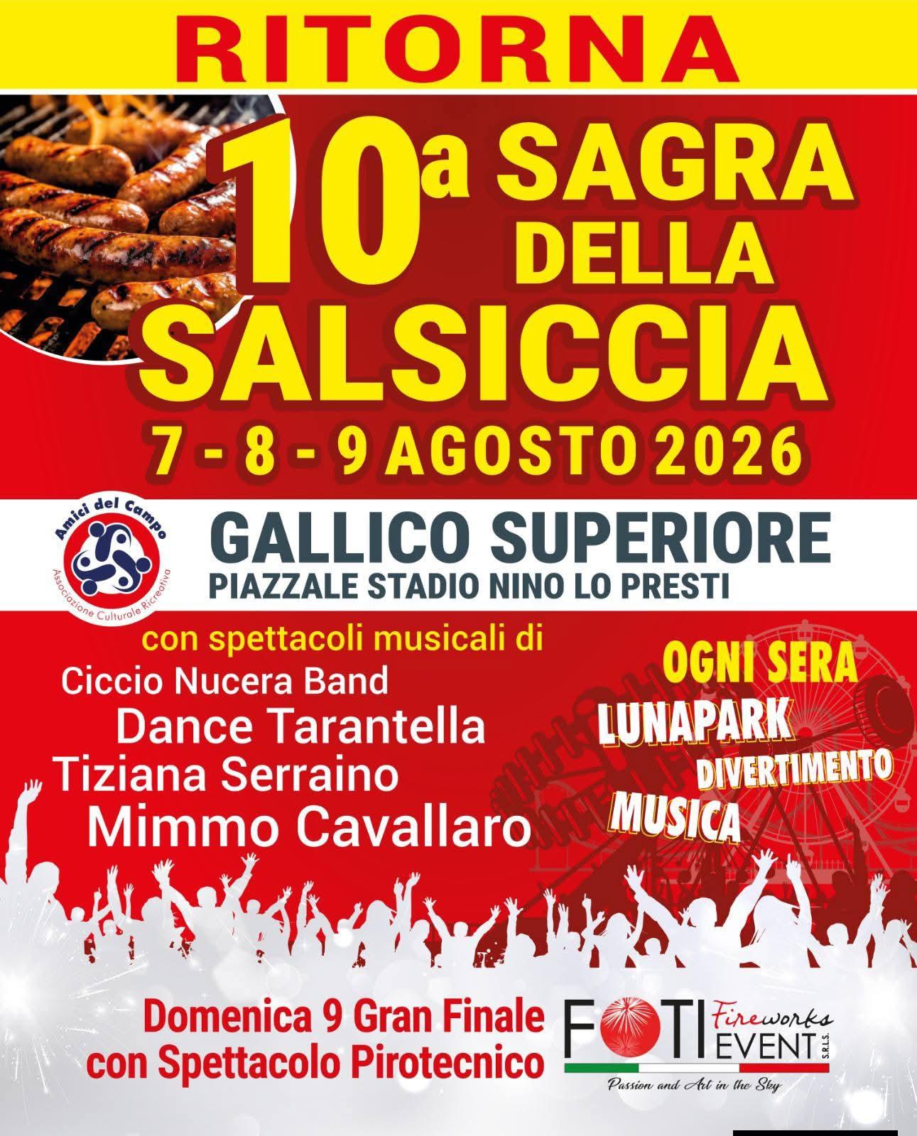 evento locandina sagra della salsiccia 2026