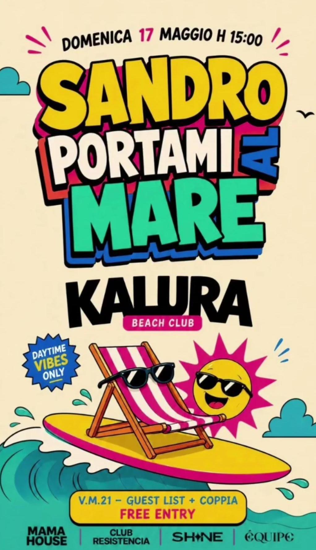 evento locandina sandro portami al mare