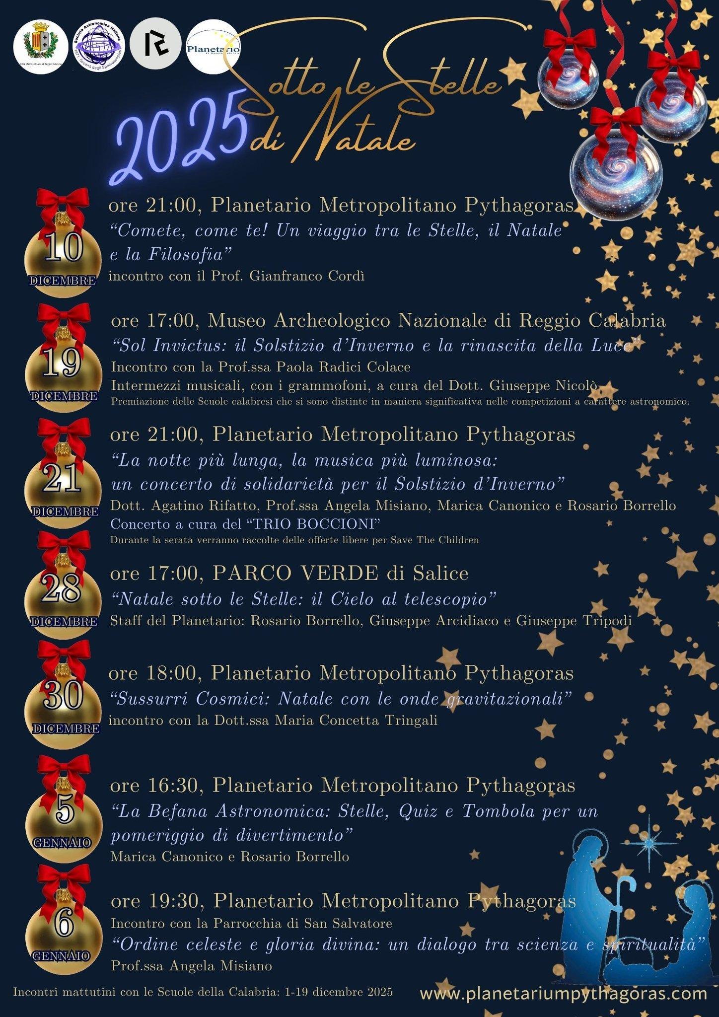 evento locandina sotto le stelle di natale 2025