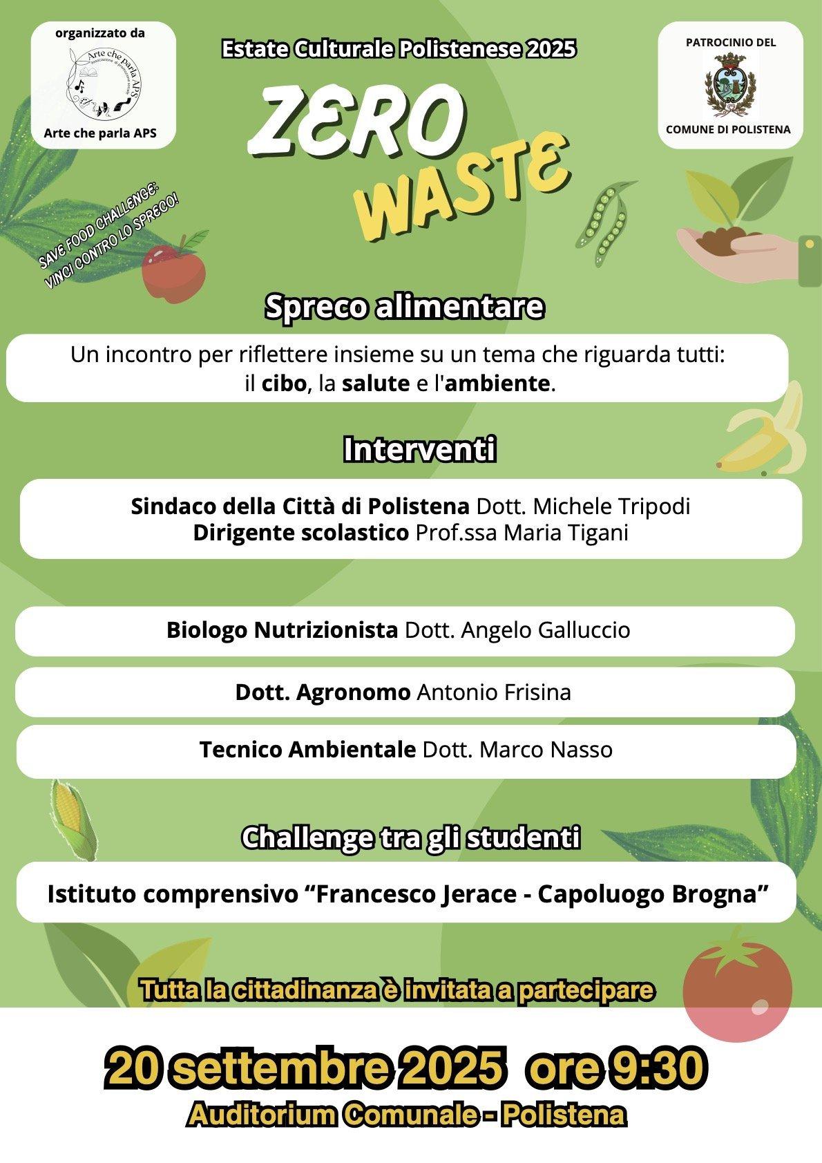 evento locandina spreco alimentare