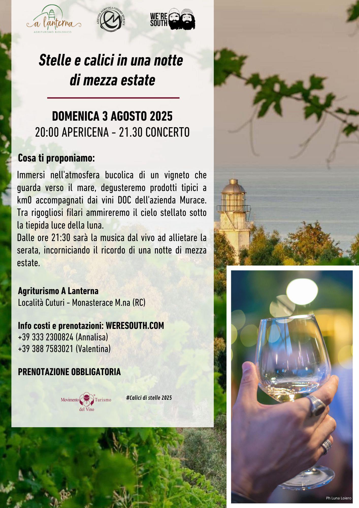 evento locandina stelle e calici in una notte di mezza estate