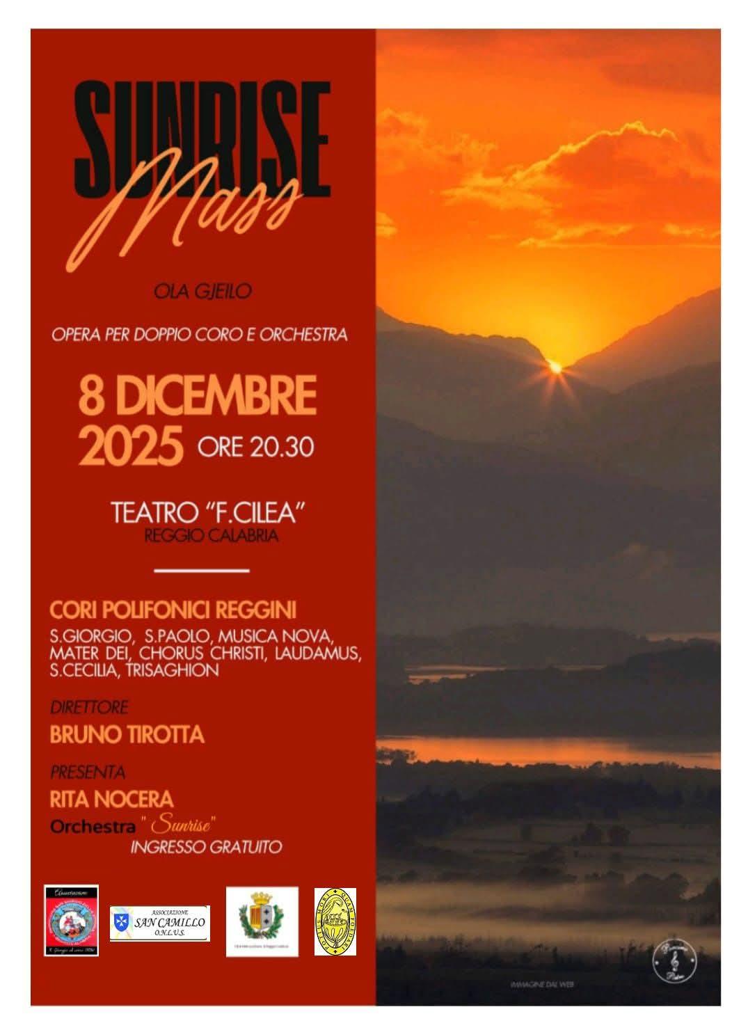 evento locandina sunrise mass