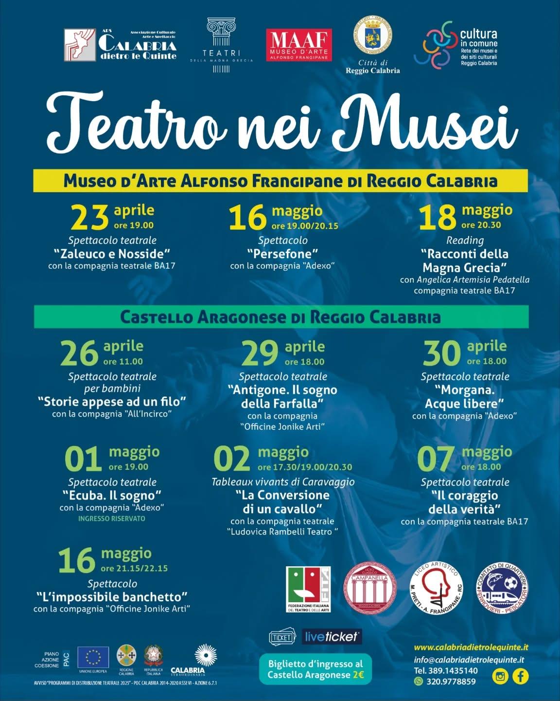 evento locandina teatro nei musei