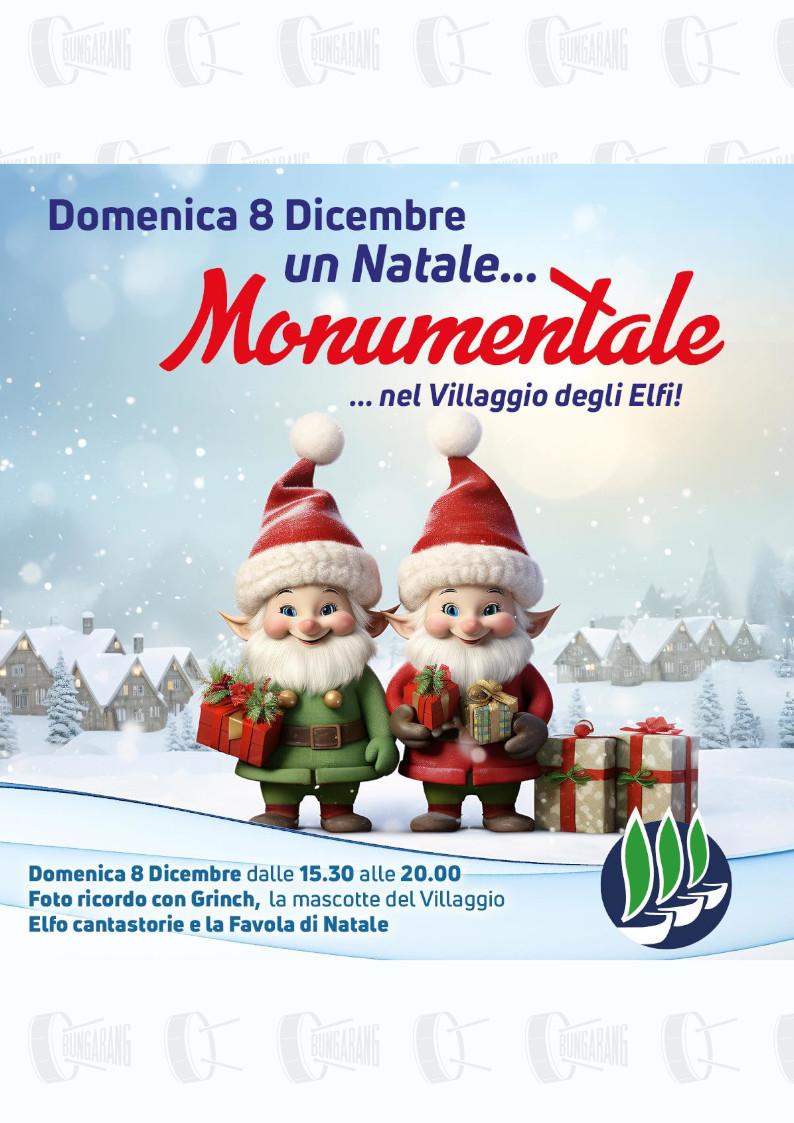 evento locandina un natale monumentale nel villaggio degli elfi