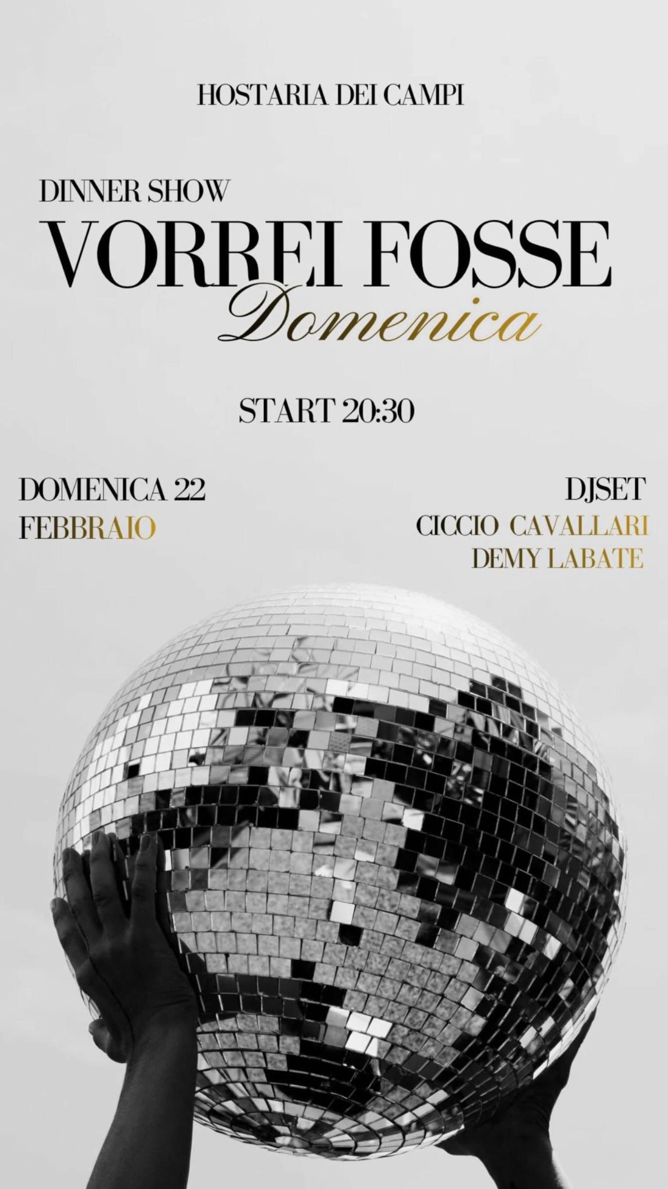 evento locandina vorrei fosse domenica