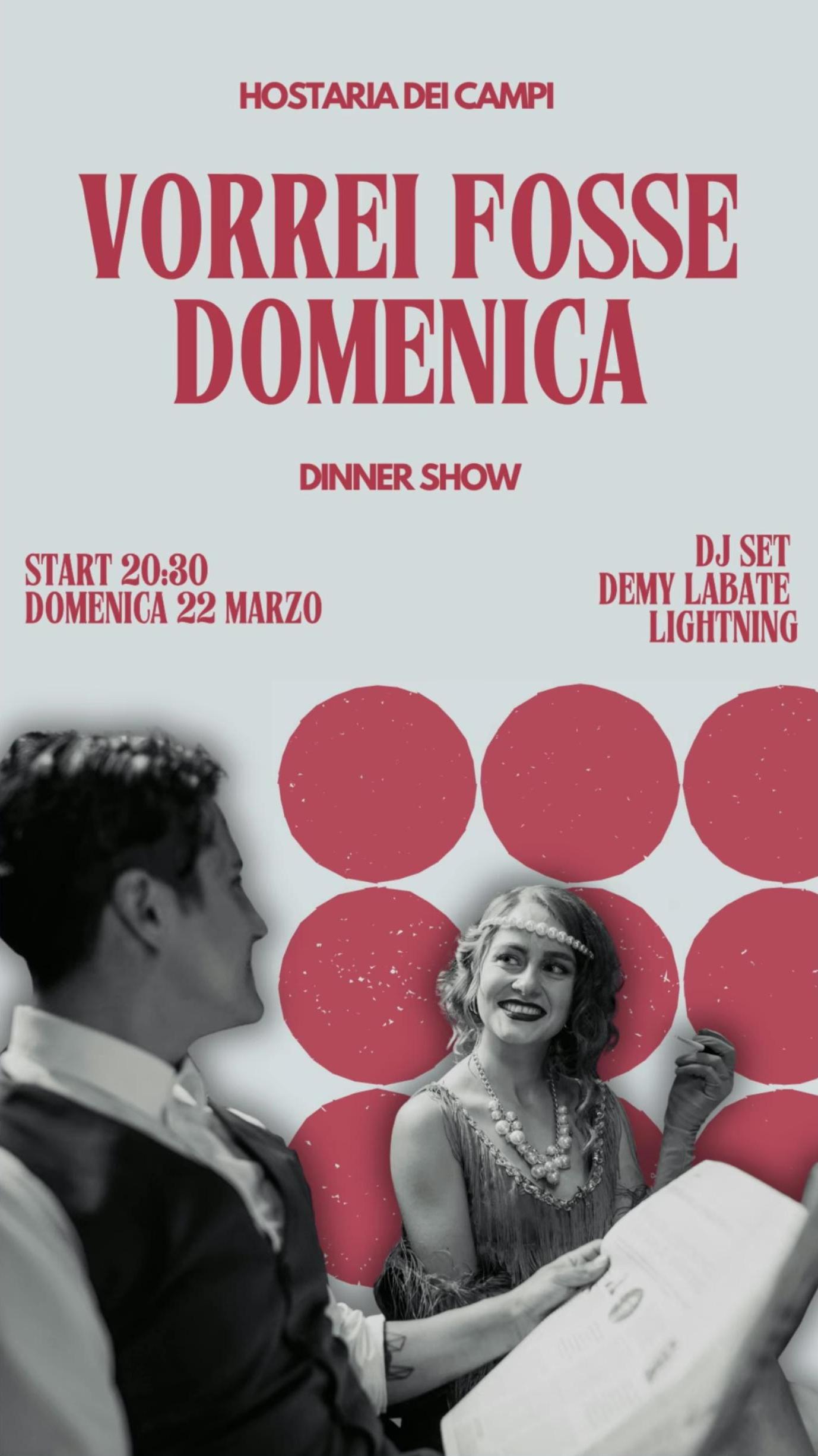 evento locandina vorrei fosse domenica